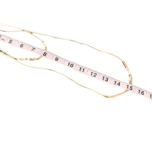 J Jill Layered Beaded Necklace Square Gold Tone Double Strand Cord Adjustable - Picture 8 of 11